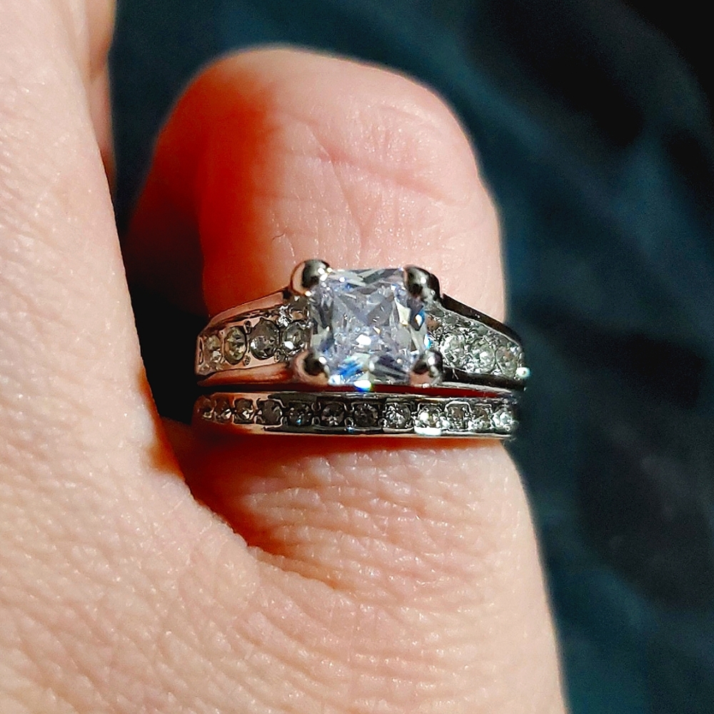 Sterling Silver Wedding Set
